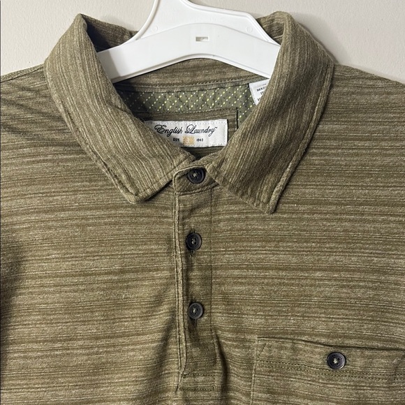 English Laundry Green Polo Shirt Classic Knit Design - Picture 2 of 7